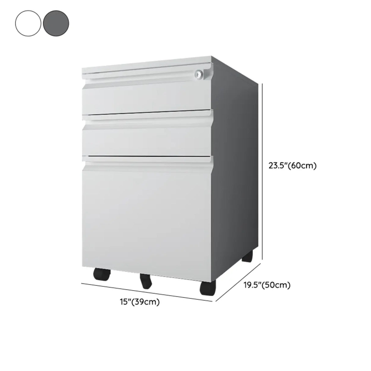 Locking Storage Drawer Office Vertical Steel Filing Cabinet Image - 30
