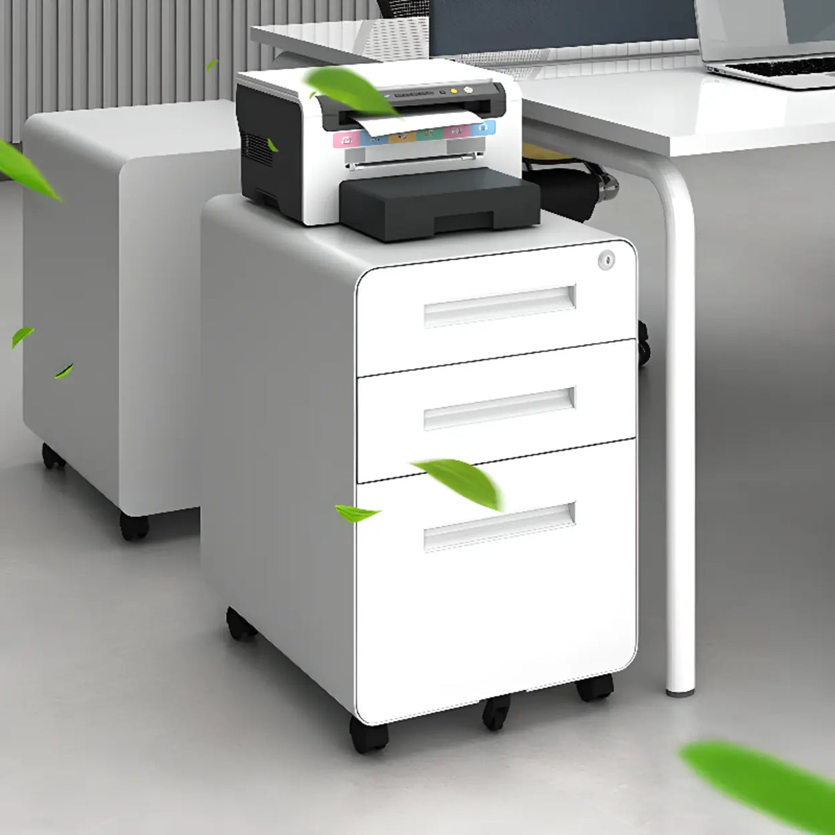 Locking Storage Drawer Office Vertical Steel Filing Cabinet Image - 4