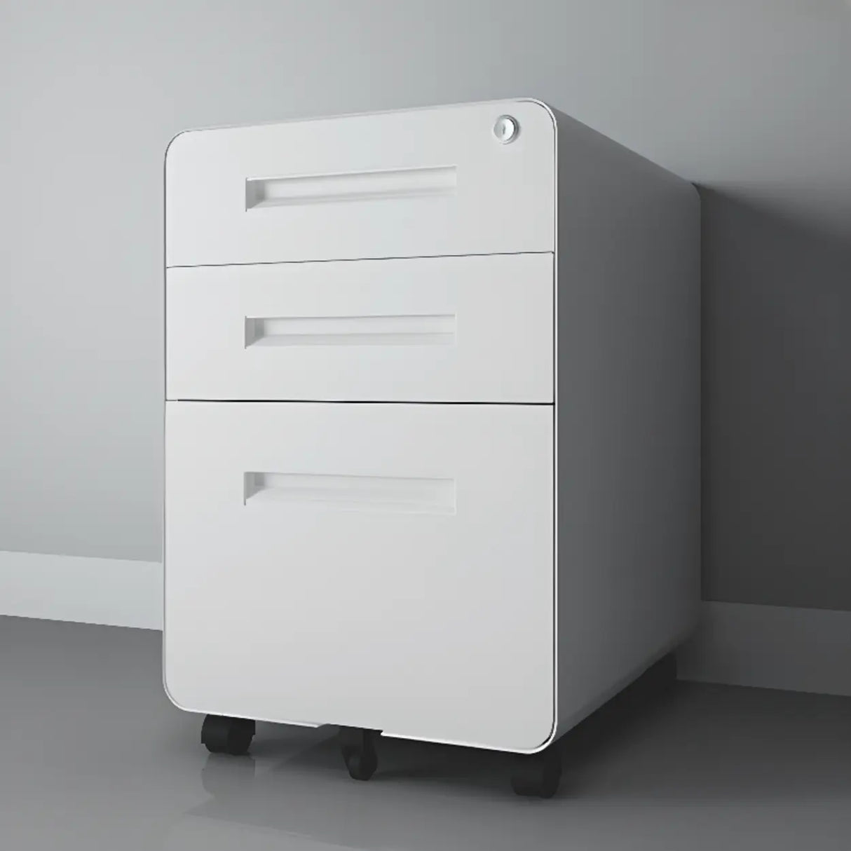 Locking Storage Drawer Office Vertical Steel Filing Cabinet Image - 5