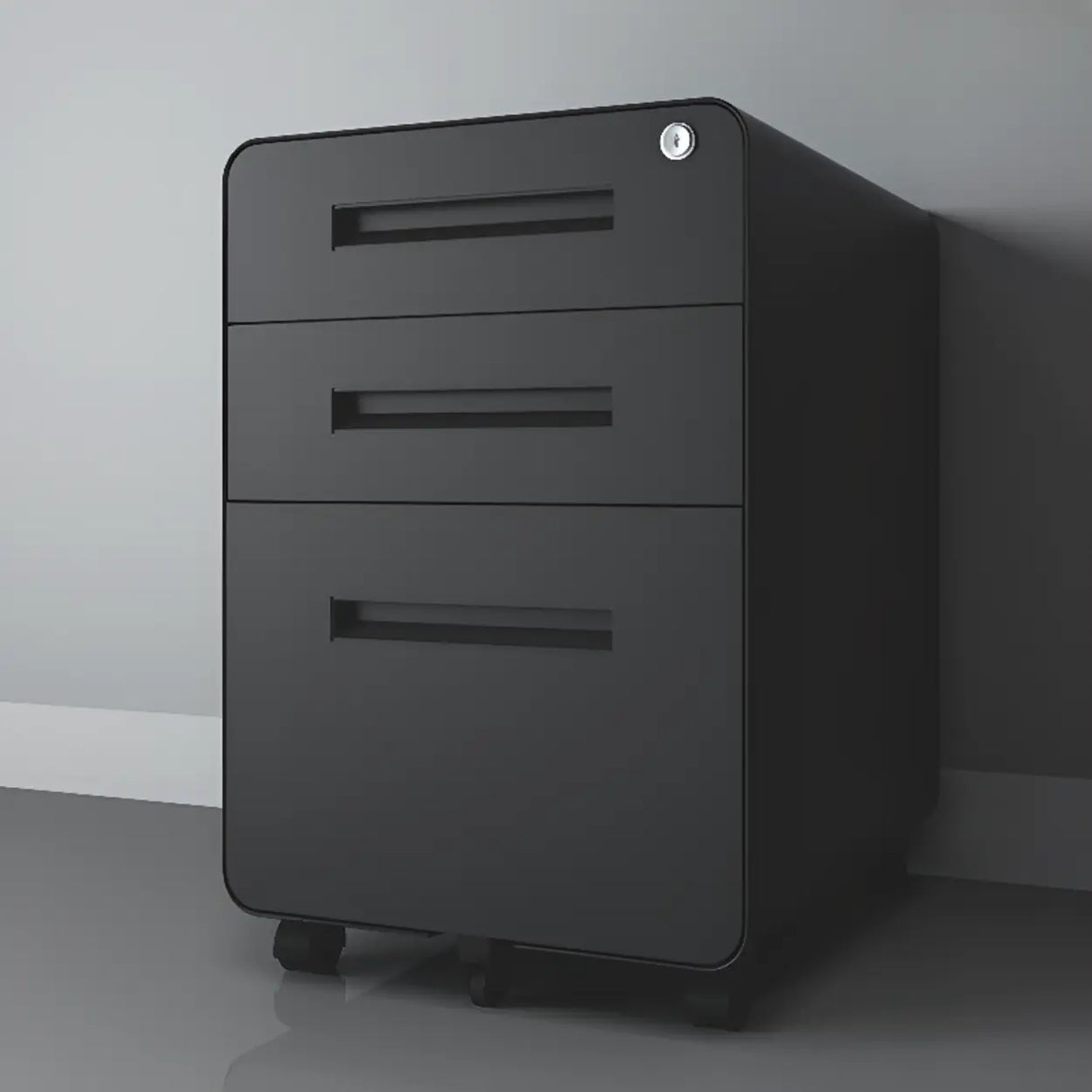 Locking Storage Drawer Office Vertical Steel Filing Cabinet Image - 7