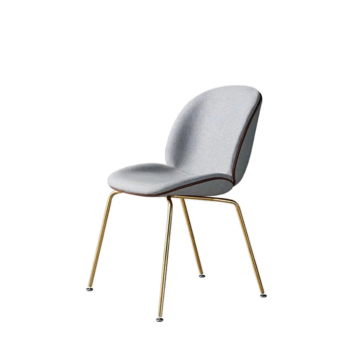 Low Curved Back Metal Padded Armless Dining Chairs Image - 18