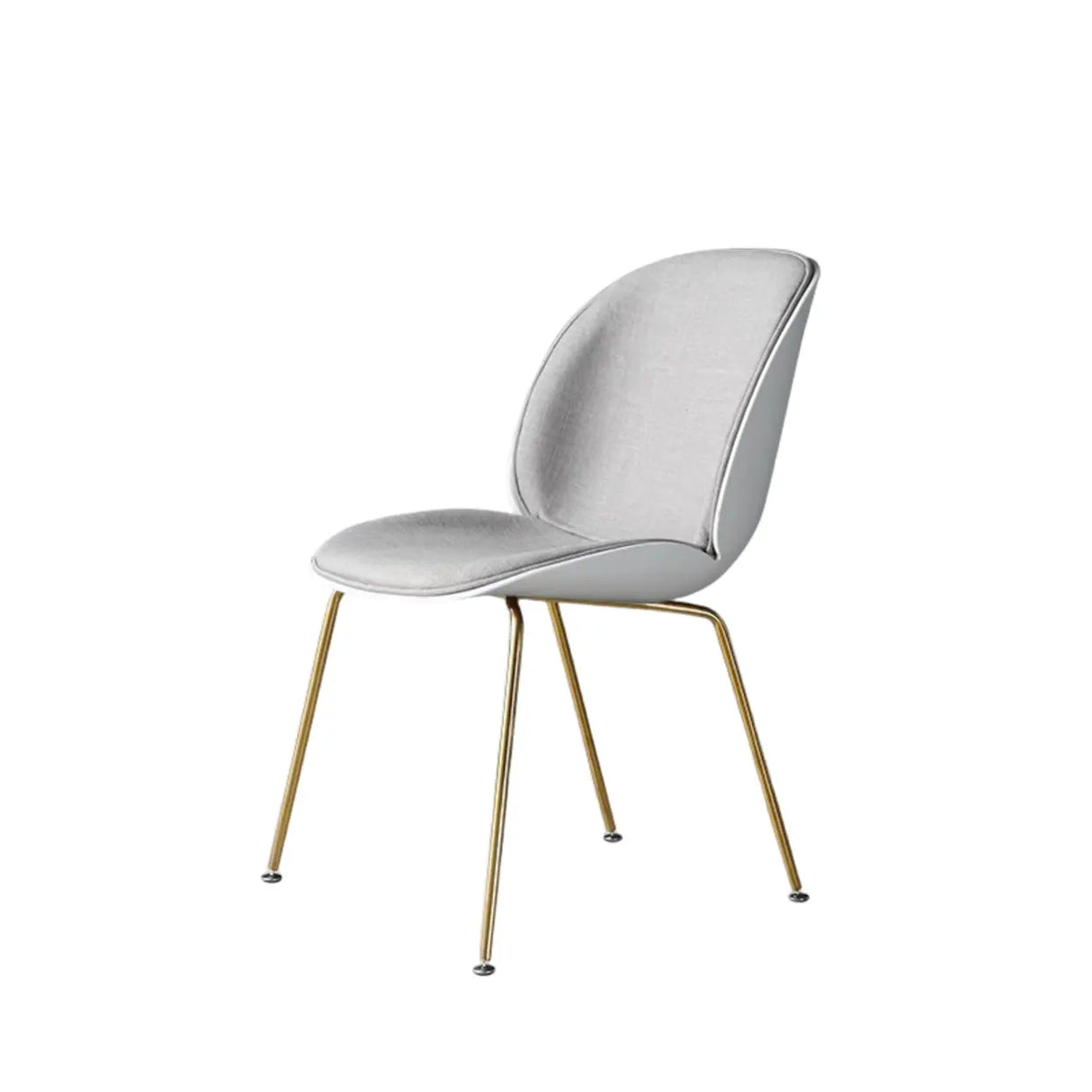 Low Curved Back Metal Padded Armless Dining Chairs Image - 21