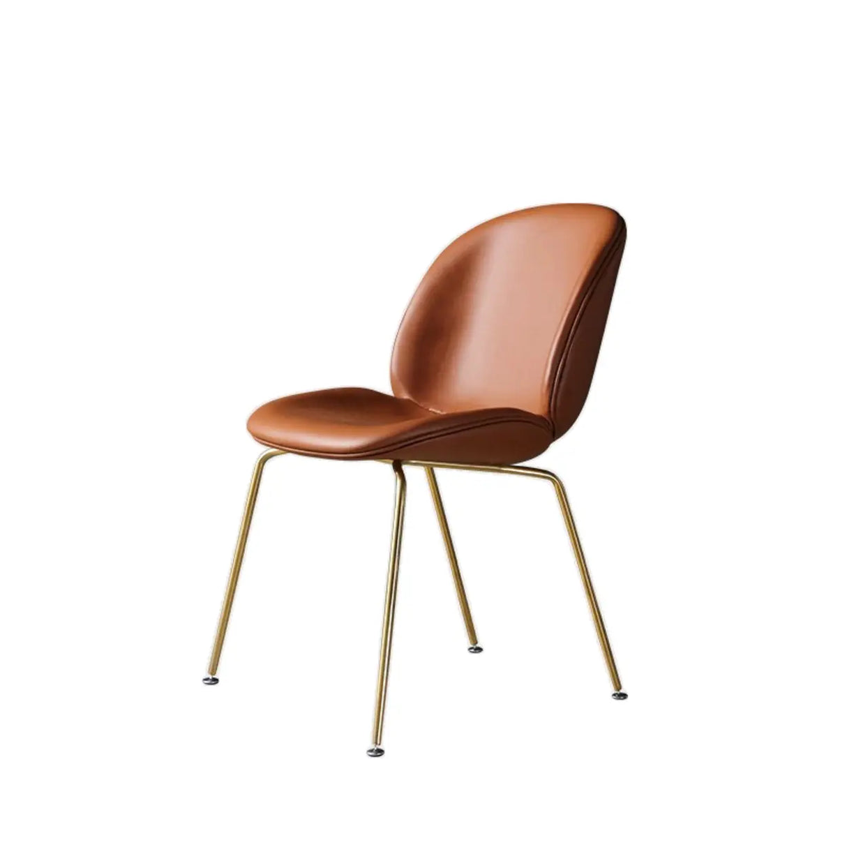 Low Curved Back Metal Padded Armless Dining Chairs Image - 22