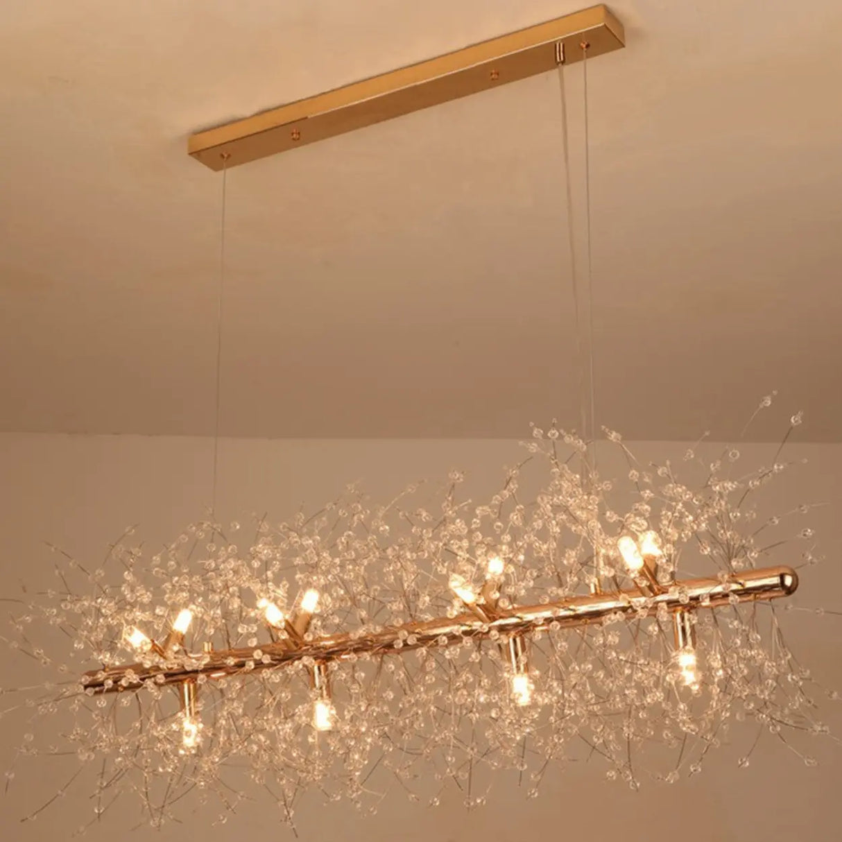 Luxurious Crystal Branch Island Chandelier Light Image - 12