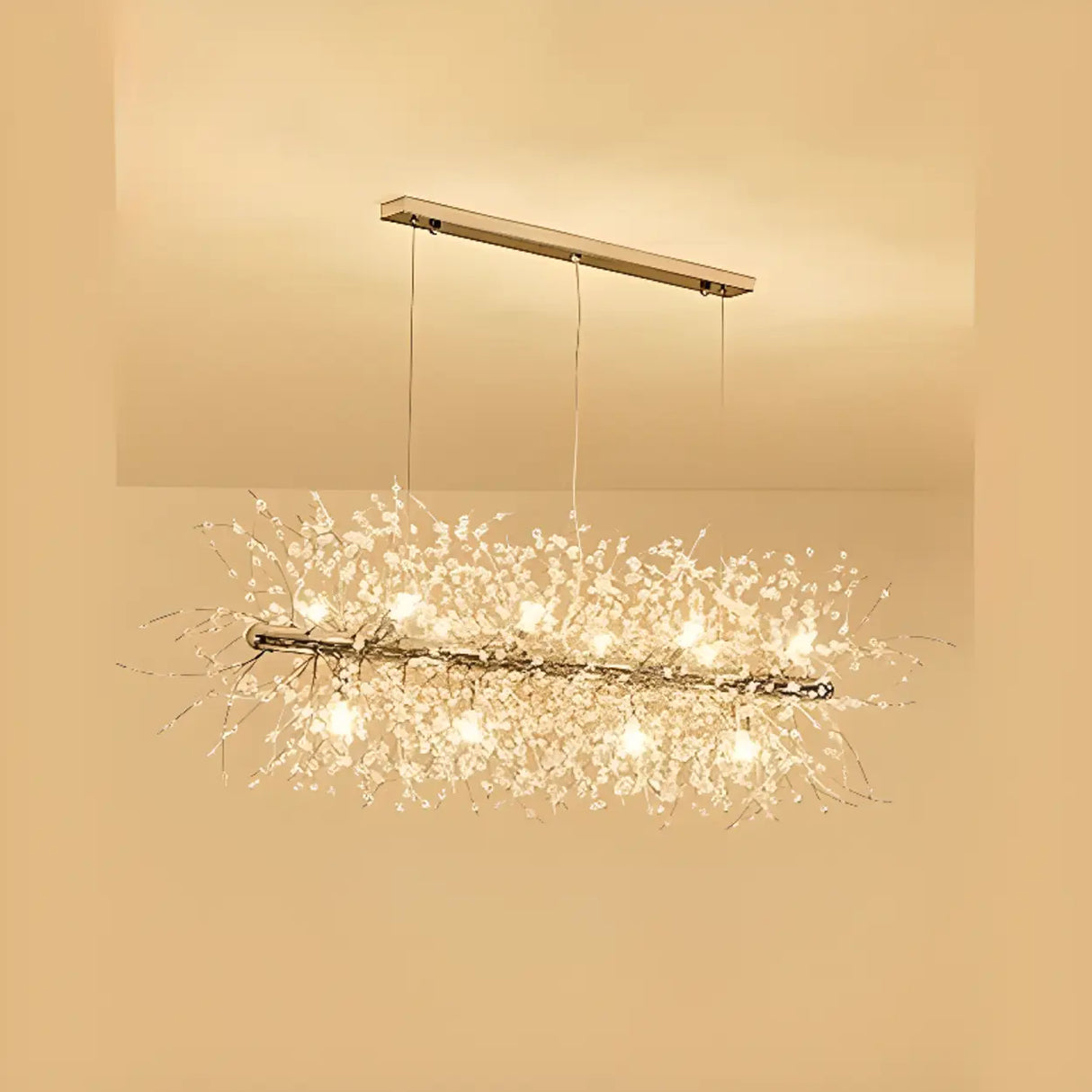 Luxurious Crystal Branch Island Chandelier Light Image - 13