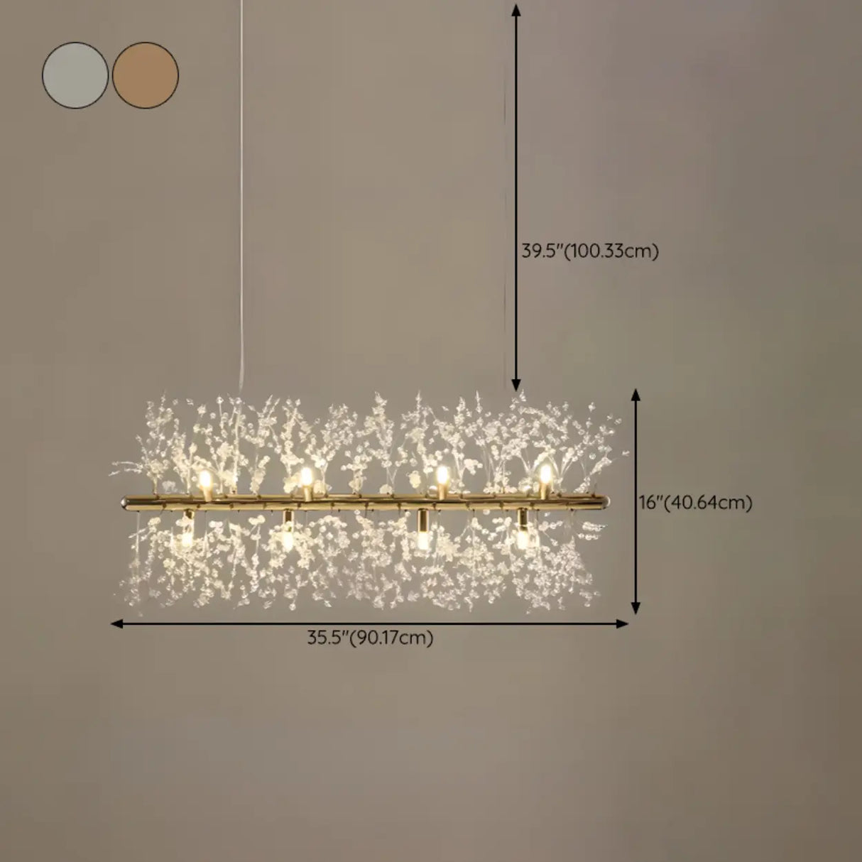 Luxurious Crystal Branch Island Chandelier Light Image - 19