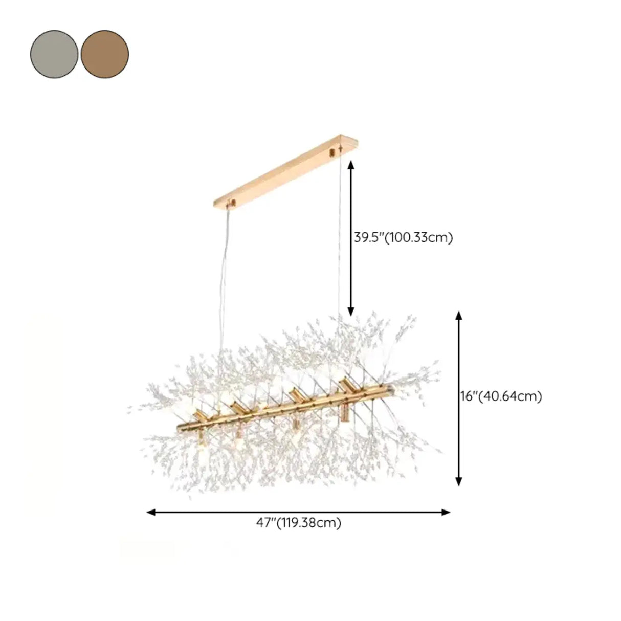 Luxurious Crystal Branch Island Chandelier Light Image - 20