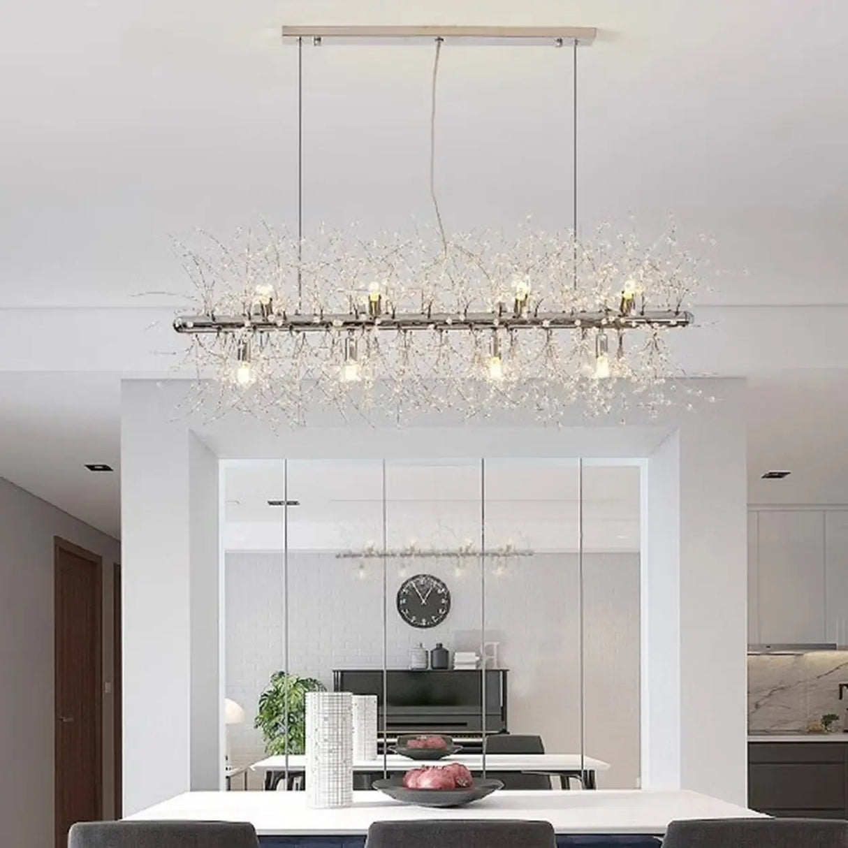 Luxurious Crystal Branch Island Chandelier Light Image - 3