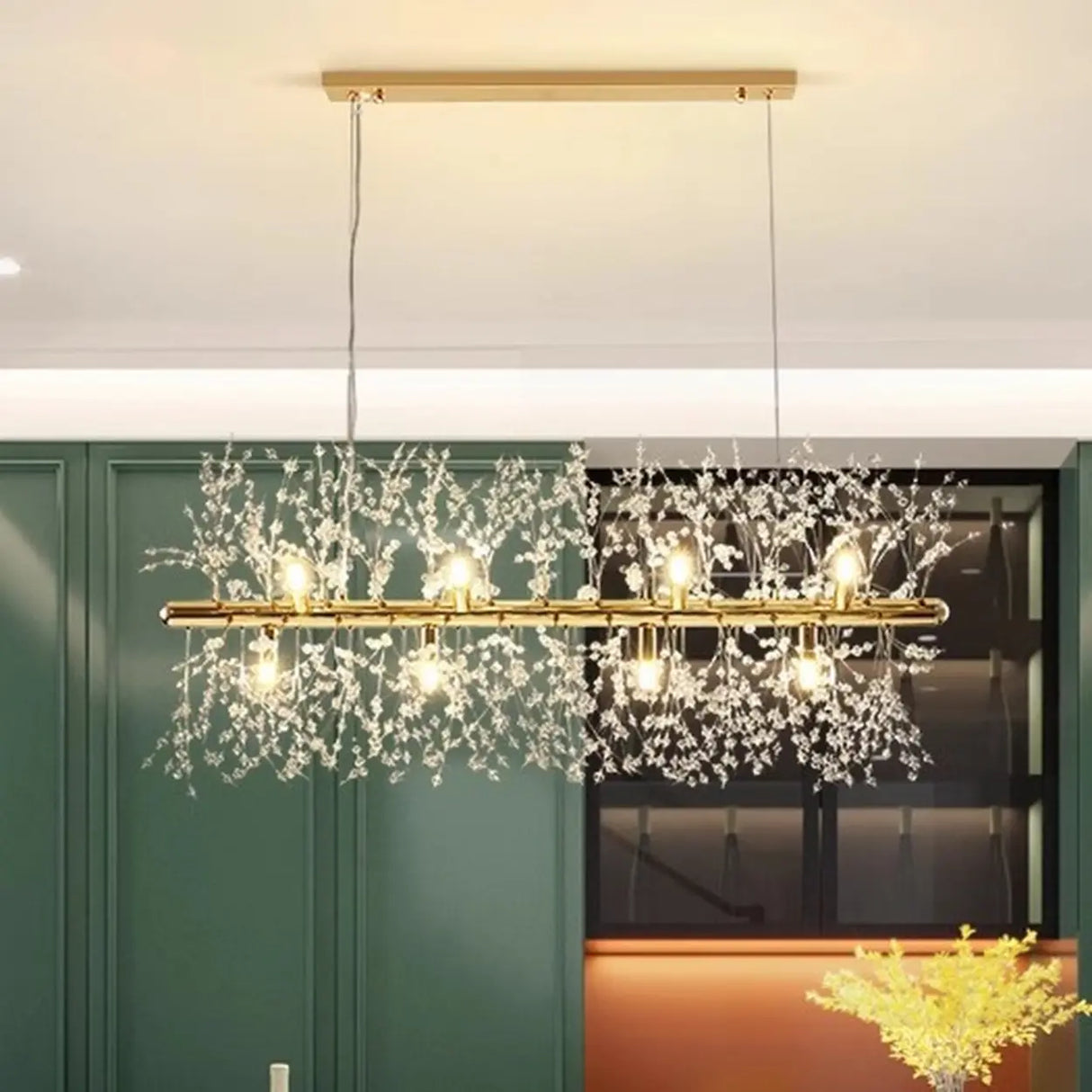 Luxurious Crystal Branch Island Chandelier Light Image - 4