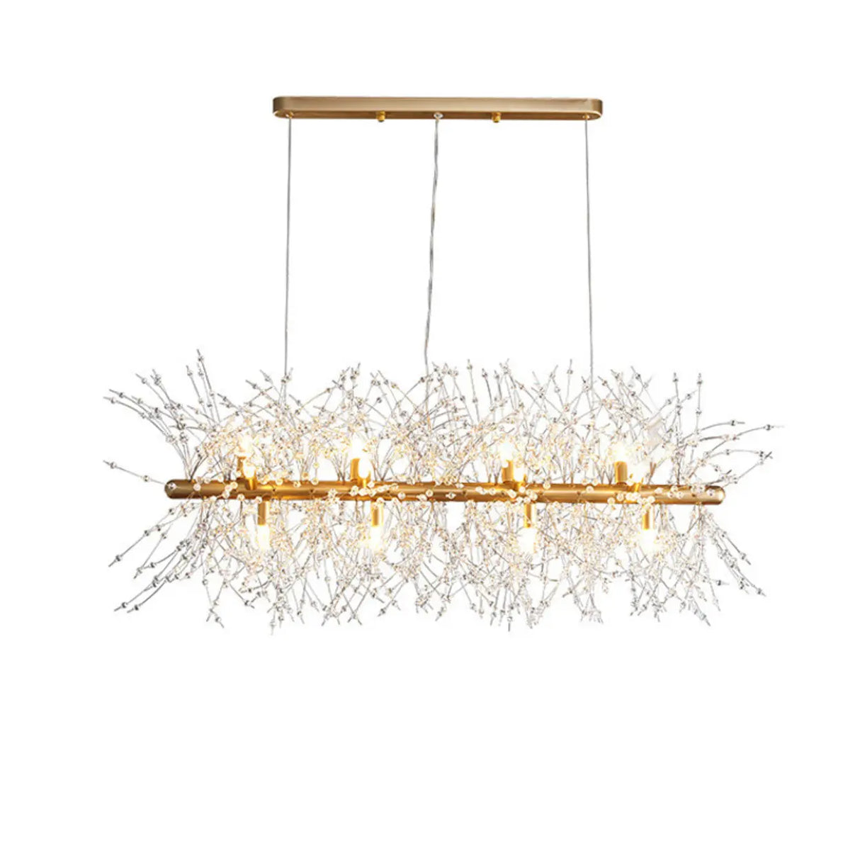 Luxurious Crystal Branch Island Chandelier Light Image - 5
