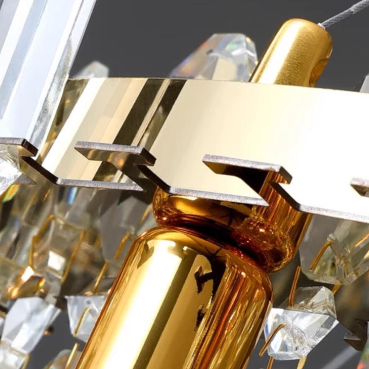 Luxurious Crystal Round Chandelier Adjustable Height Image - 13