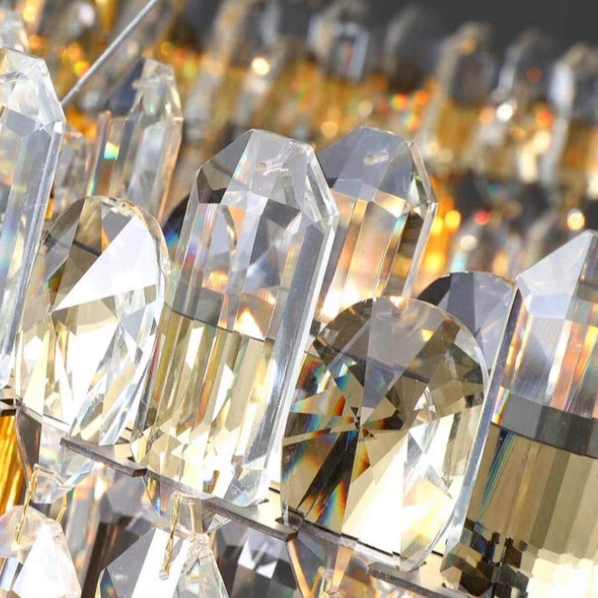 Luxurious Crystal Round Chandelier Adjustable Height Image - 14