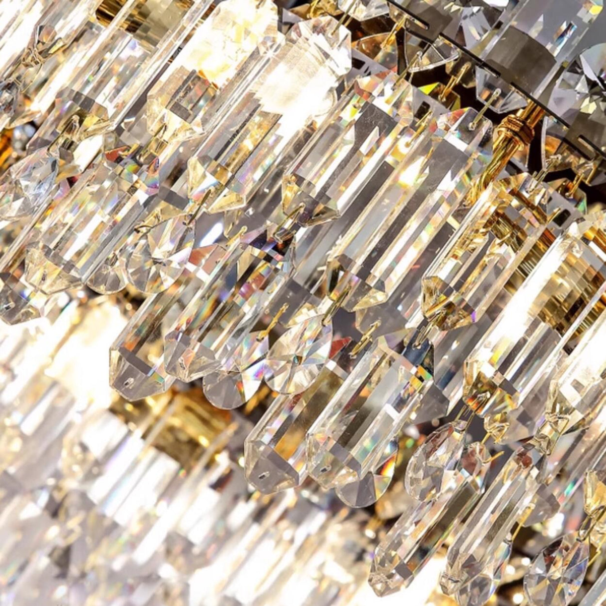 Luxurious Crystal Round Chandelier Adjustable Height Image - 15