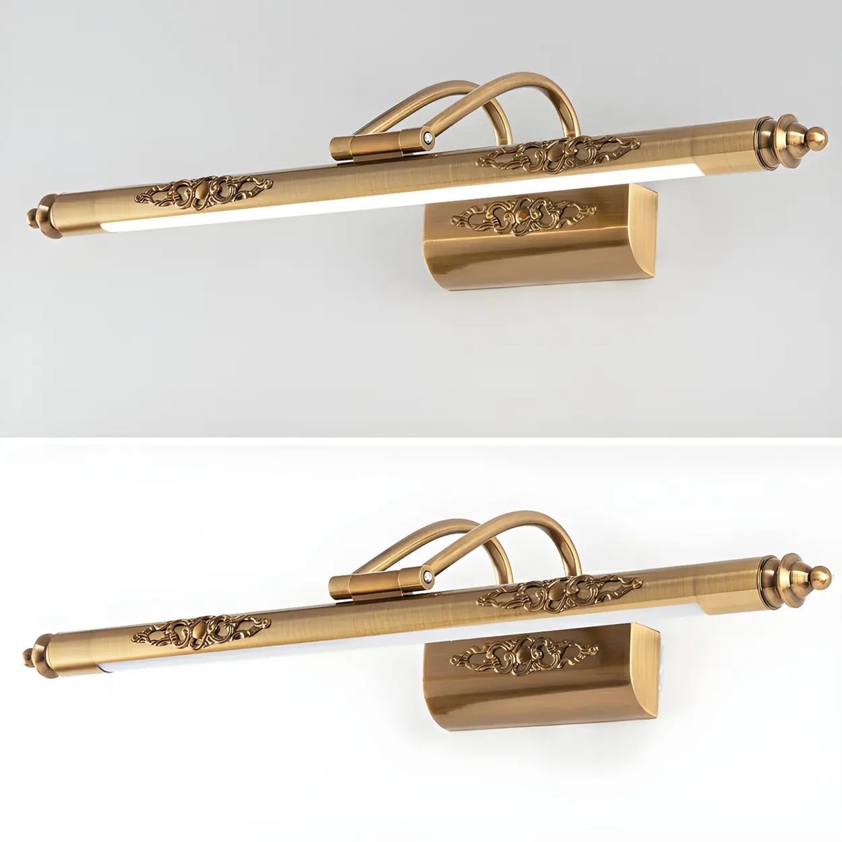 Luxurious Gold Geometric LED Bathroom Vanity Light Image - 6