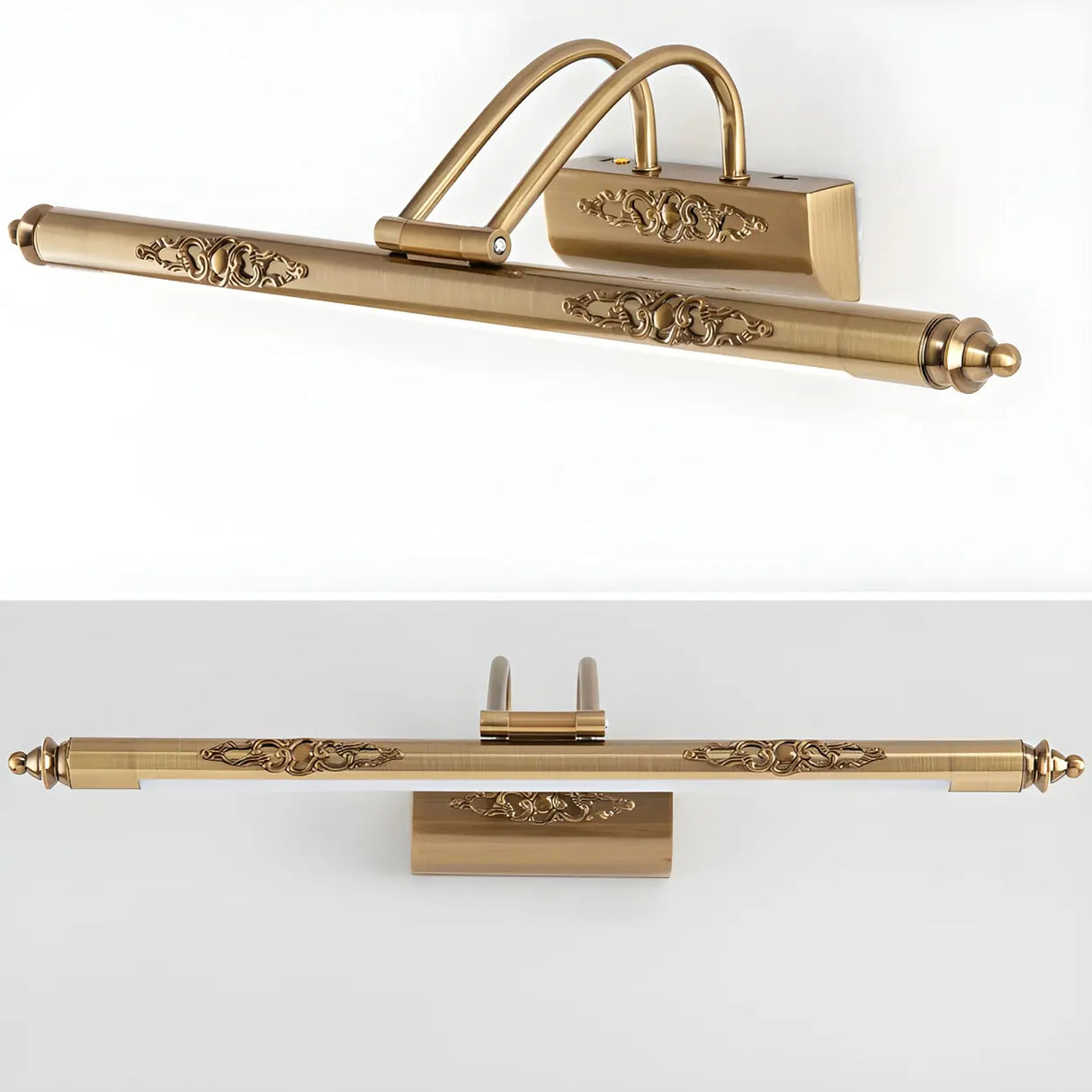 Luxurious Gold Geometric LED Bathroom Vanity Light Image - 7