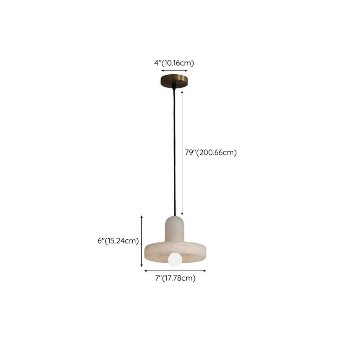 Luxurious Gold Stone Geometric Pendant Lights