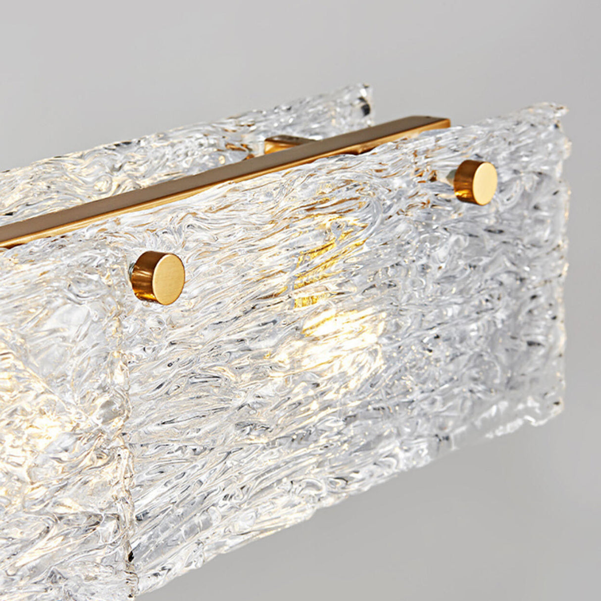 Luxurious Rectangular Glass Island Pendant Light Image - 11