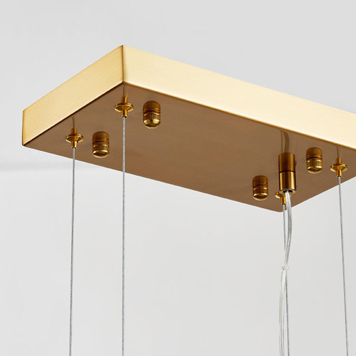 Luxurious Rectangular Glass Island Pendant Light Image - 12