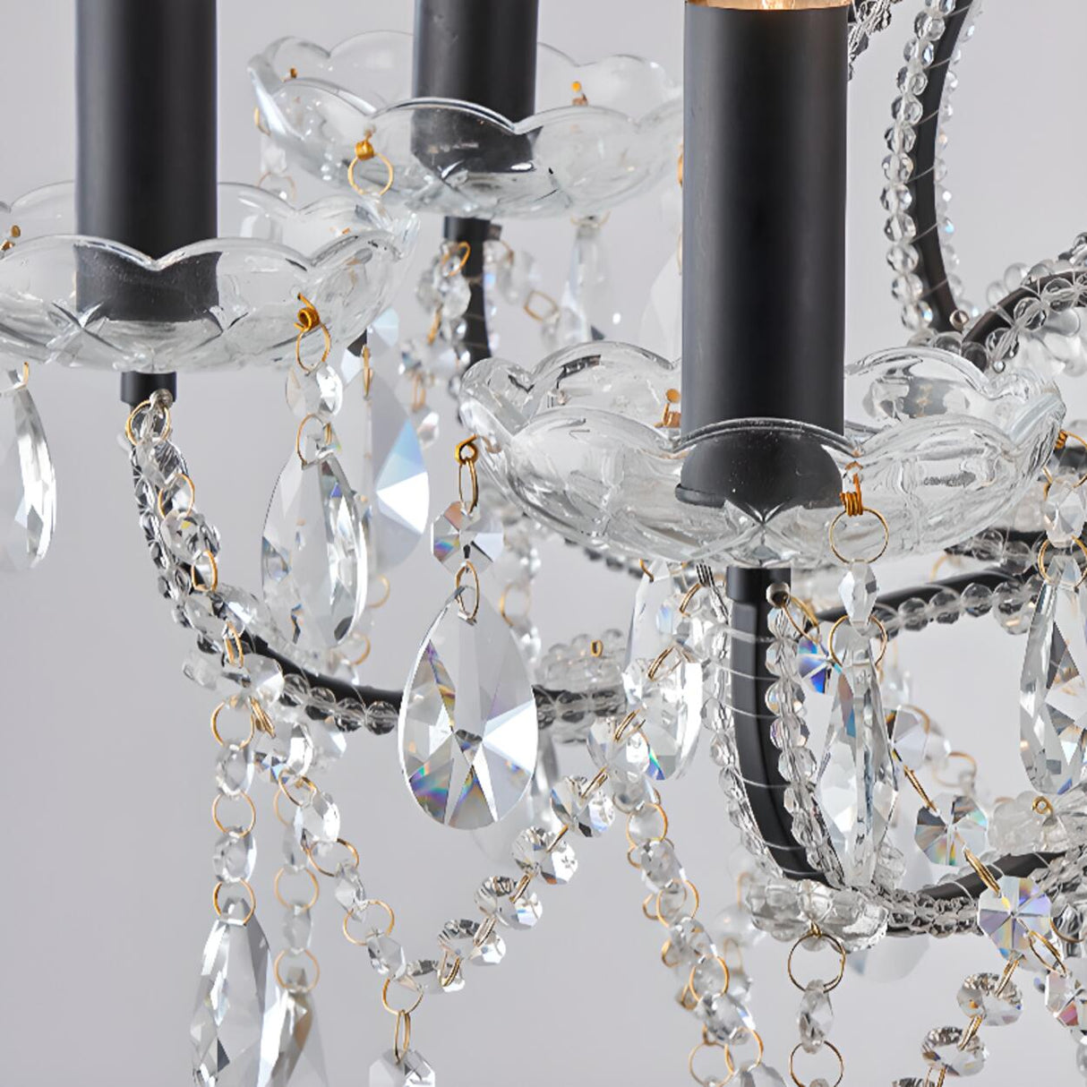 Luxury 8 Candle Crystal Chandelier Adjustable Height Image - 7