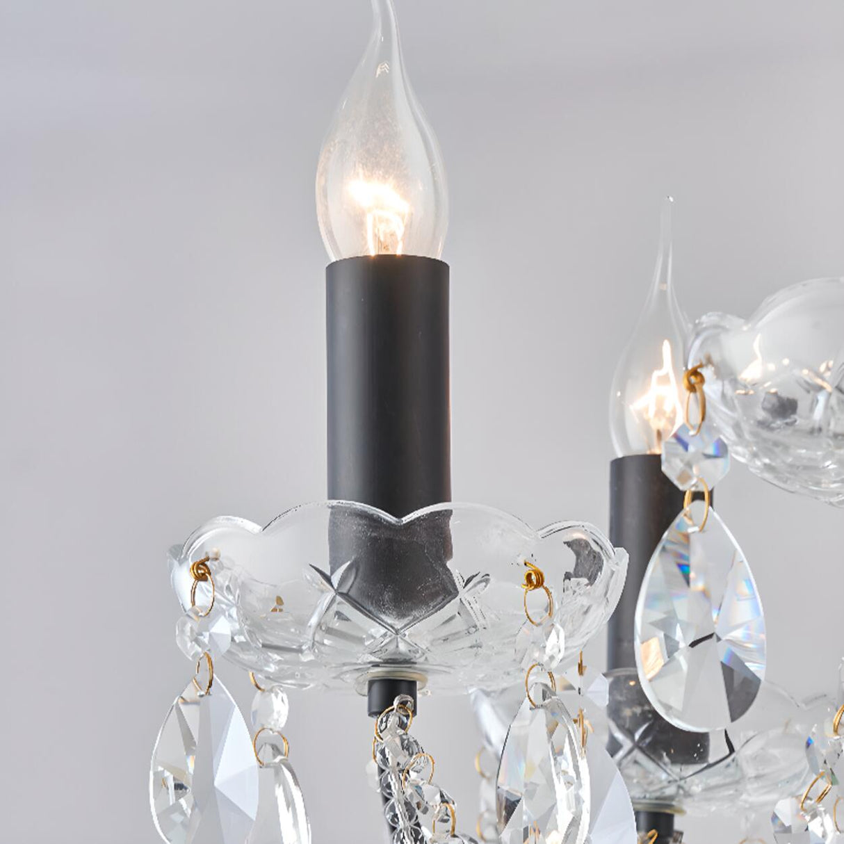 Luxury 8 Candle Crystal Chandelier Adjustable Height Image - 9