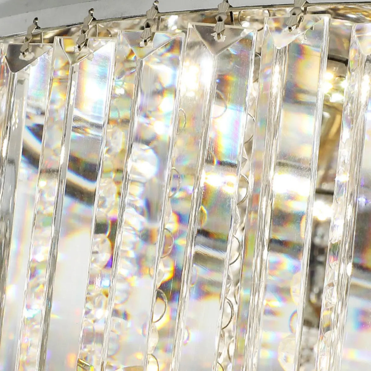 Luxury Branch Crystal Round Flush Mount Light Image - 9