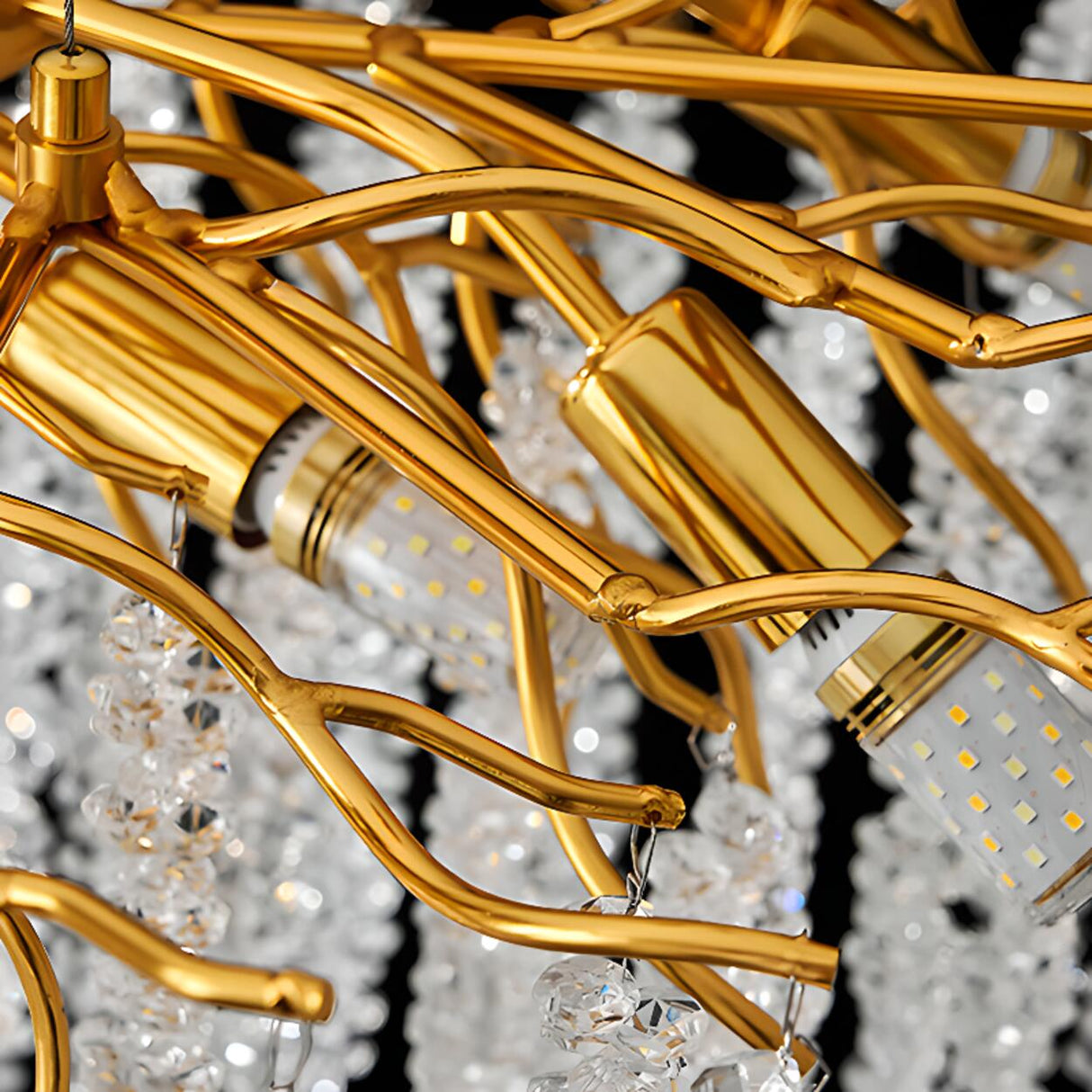 Luxury Cascading Crystal Chandelier Adjustable Height Image - 10