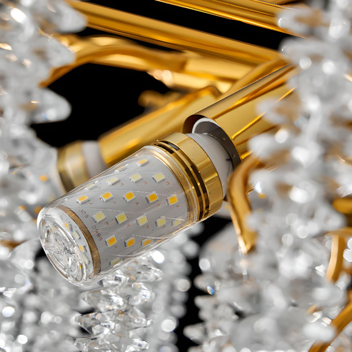 Luxury Cascading Crystal Chandelier Adjustable Height Image - 11