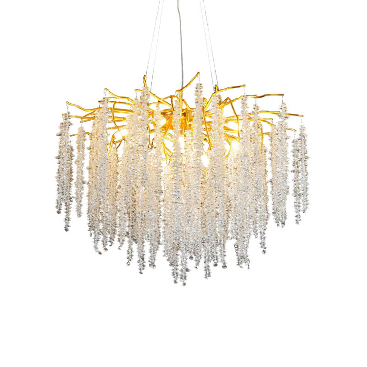 Luxury Cascading Crystal Chandelier Adjustable Height Image - 5