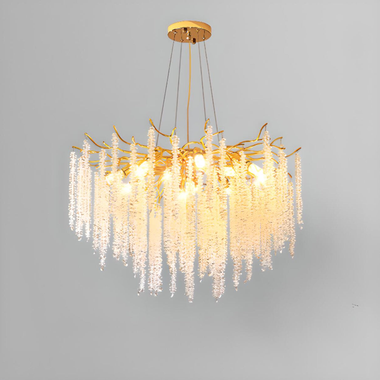 Luxury Cascading Crystal Chandelier Adjustable Height Image - 6