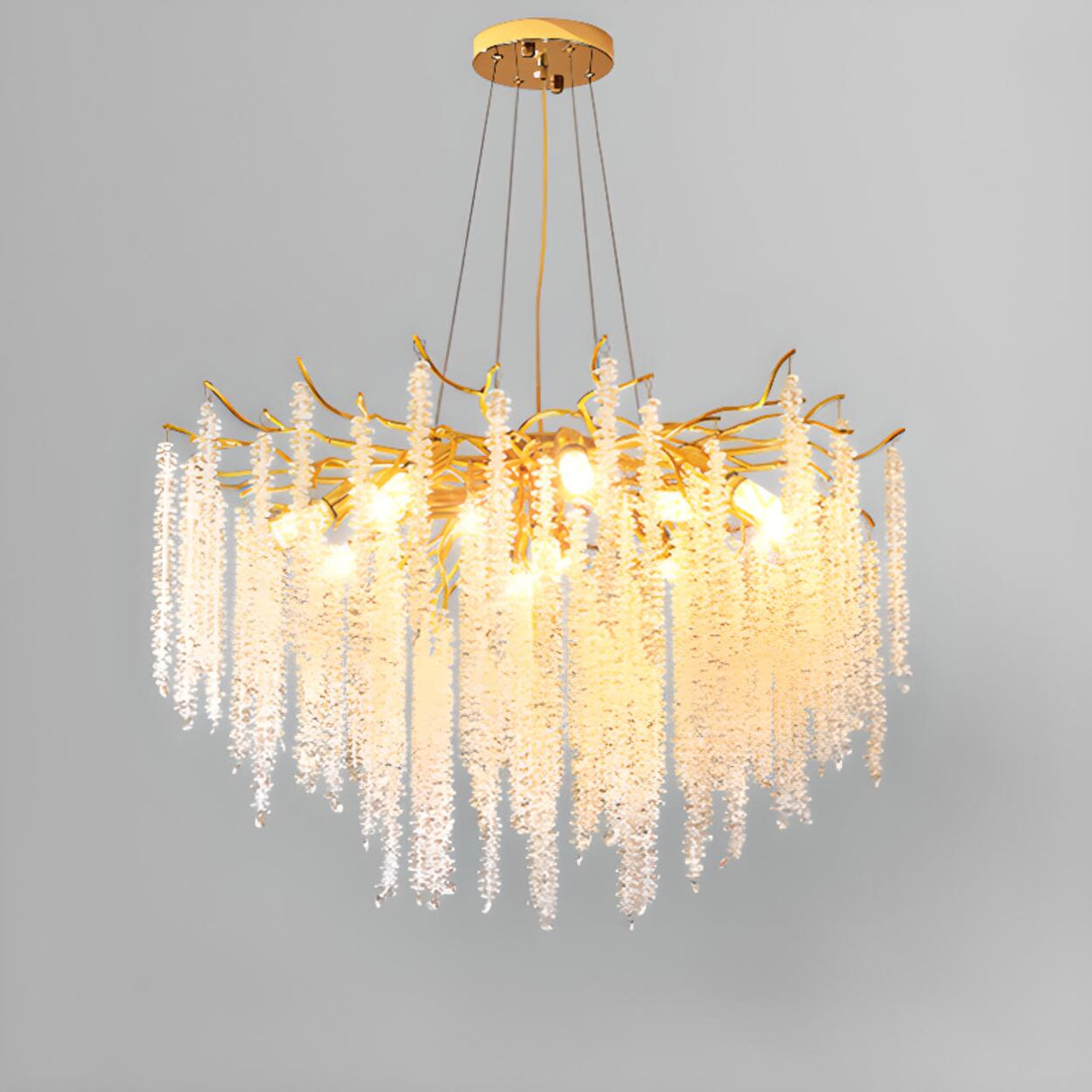 Luxury Cascading Crystal Chandelier Adjustable Height Image - 7