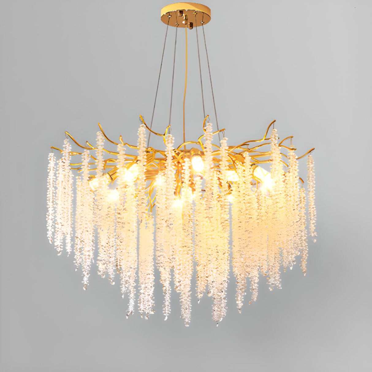 Luxury Cascading Crystal Chandelier Adjustable Height Image - 8