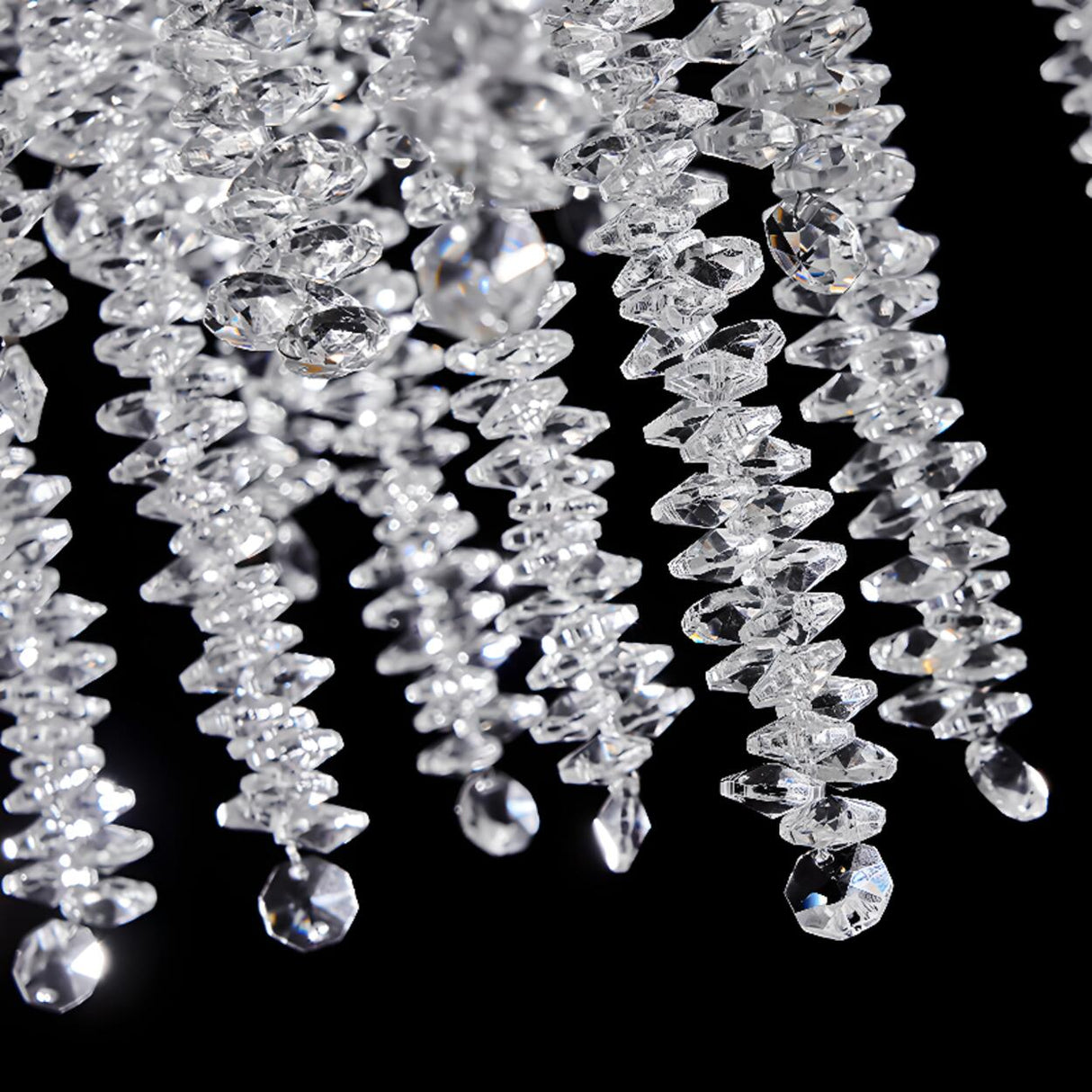 Luxury Cascading Crystal Chandelier Adjustable Height Image - 9