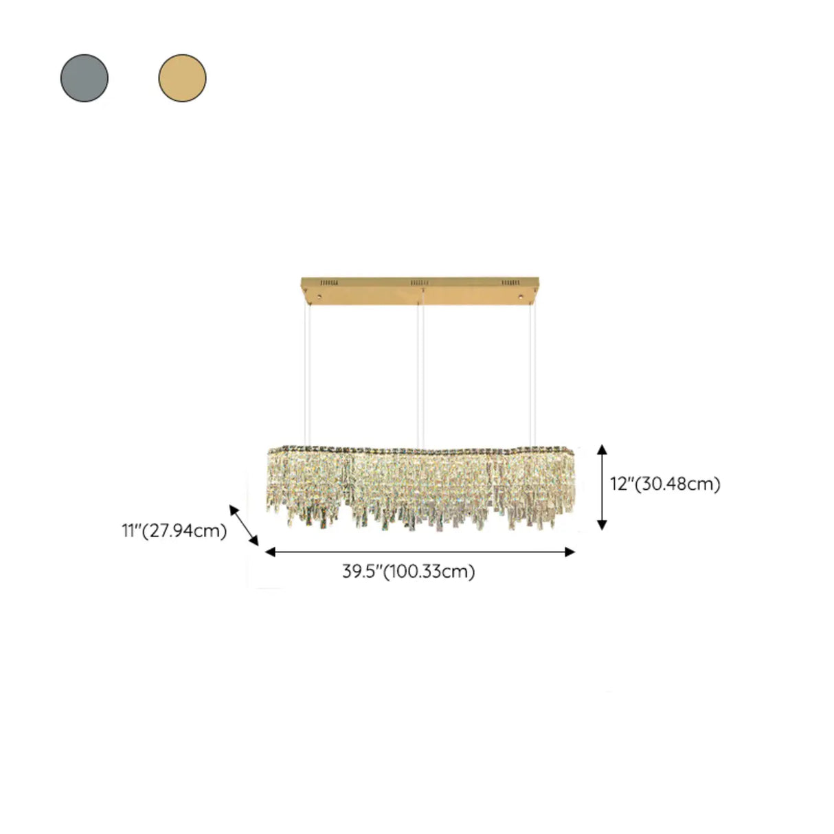 Luxury Crystal Cascading Prisms Island Chandelier Light