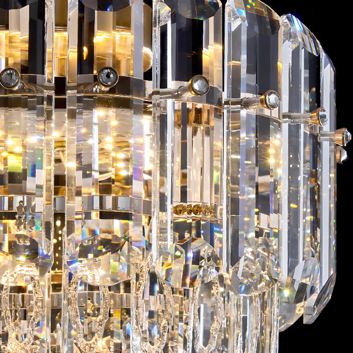 Luxury Crystal Flower Flush Mount Light Living Room Image - 17