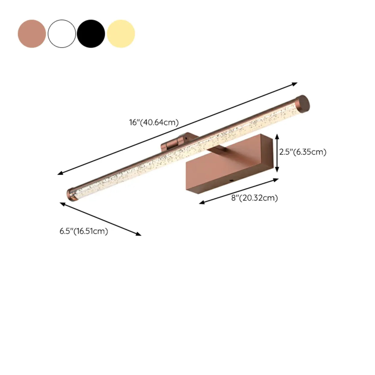 Luxury Crystal Gold Linear Vanity Wall Light