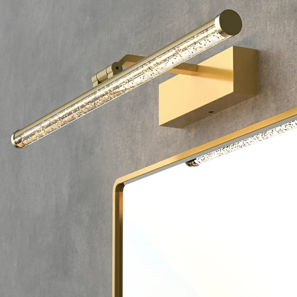 Luxury Crystal Gold Linear Vanity Wall Light Image - 2