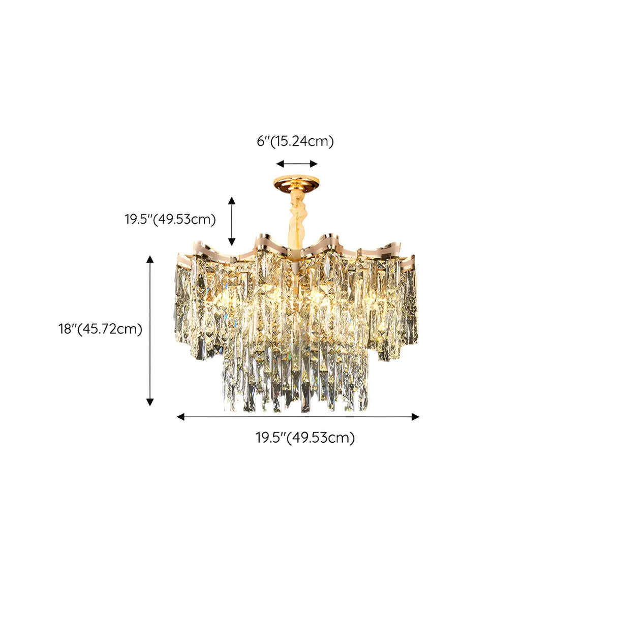 Luxury Crystal Tiered Drum Chandelier for Dining Room