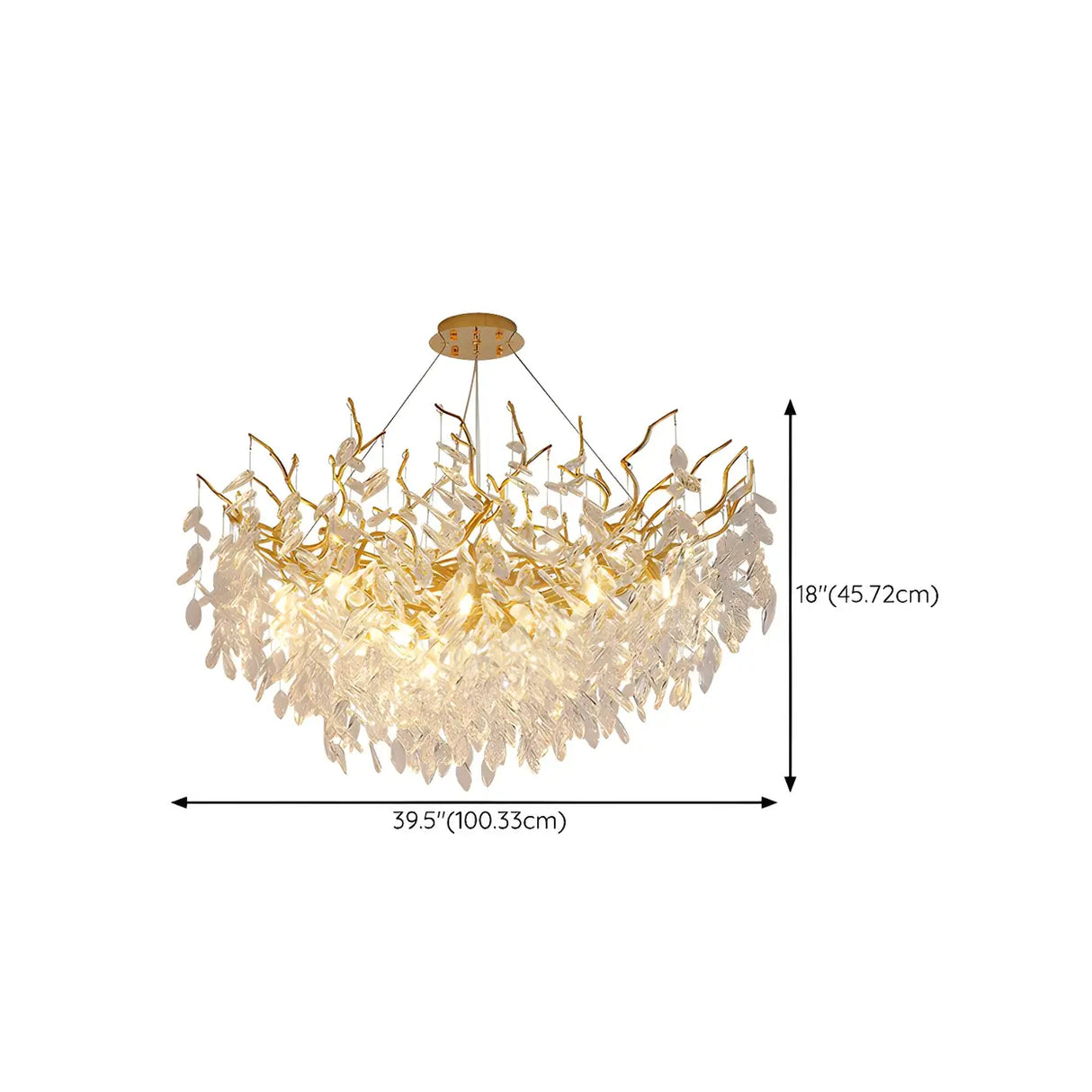 Luxury Crystal Tree Branch Chandelier Living Room Image - 10