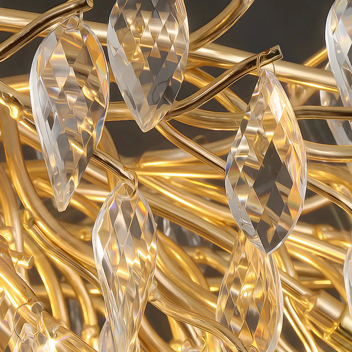 Luxury Crystal Tree Branch Chandelier Living Room Image - 4