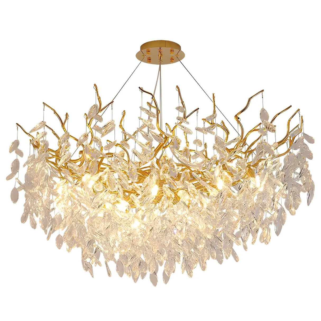 Luxury Crystal Tree Branch Chandelier Living Room Image - 5