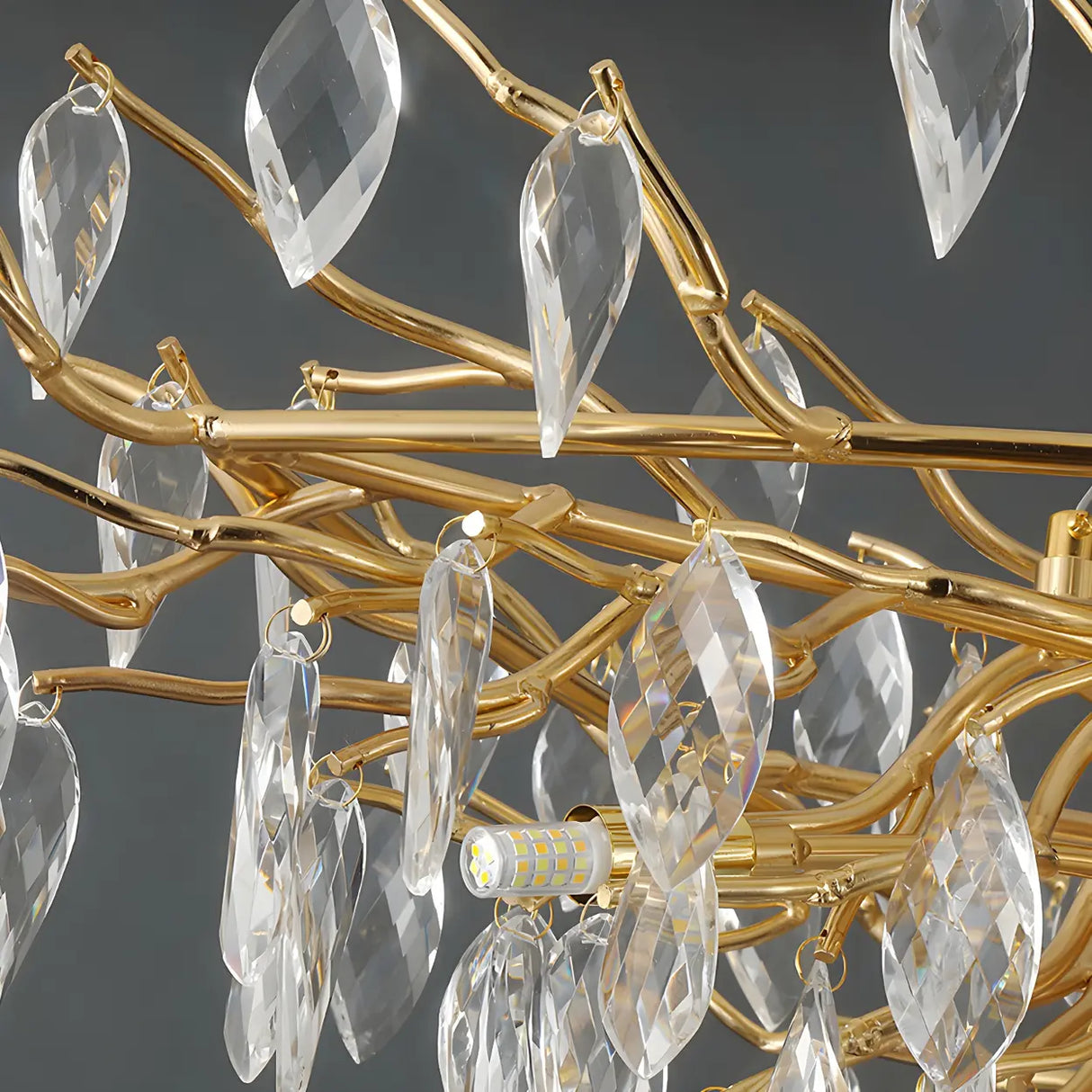 Luxury Crystal Tree Branch Chandelier Living Room Image - 7