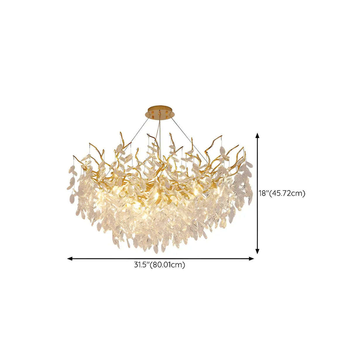 Luxury Crystal Tree Branch Chandelier Living Room Image - 9