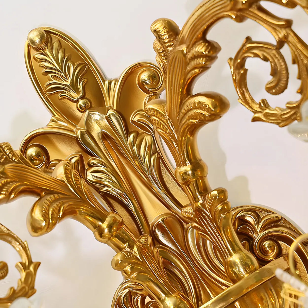 Luxury Crystal Wall Sconce with Gold Finish, Double Light Image - 10