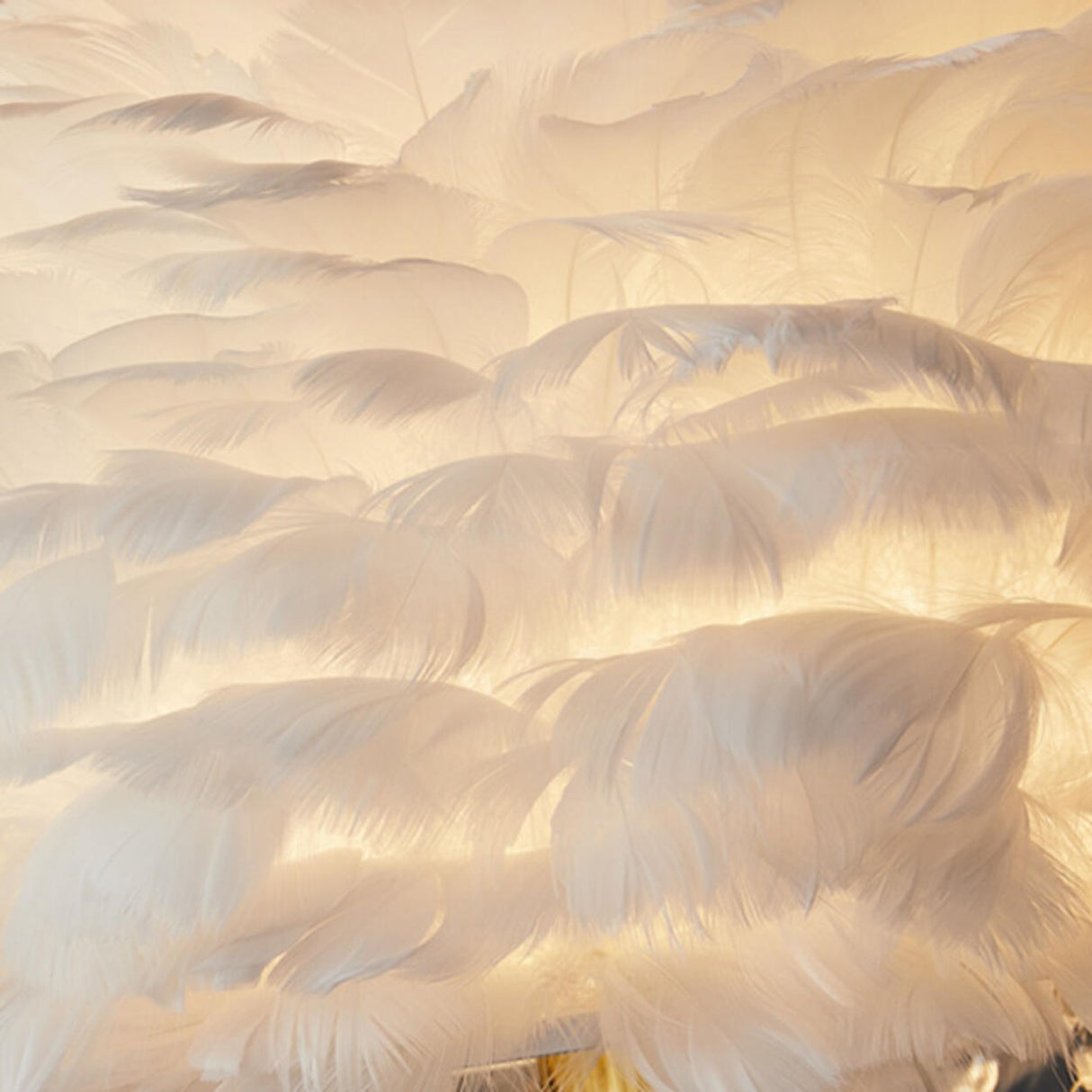 Luxury Feather Crystal Pendant Accents Floor Lamp Image - 7