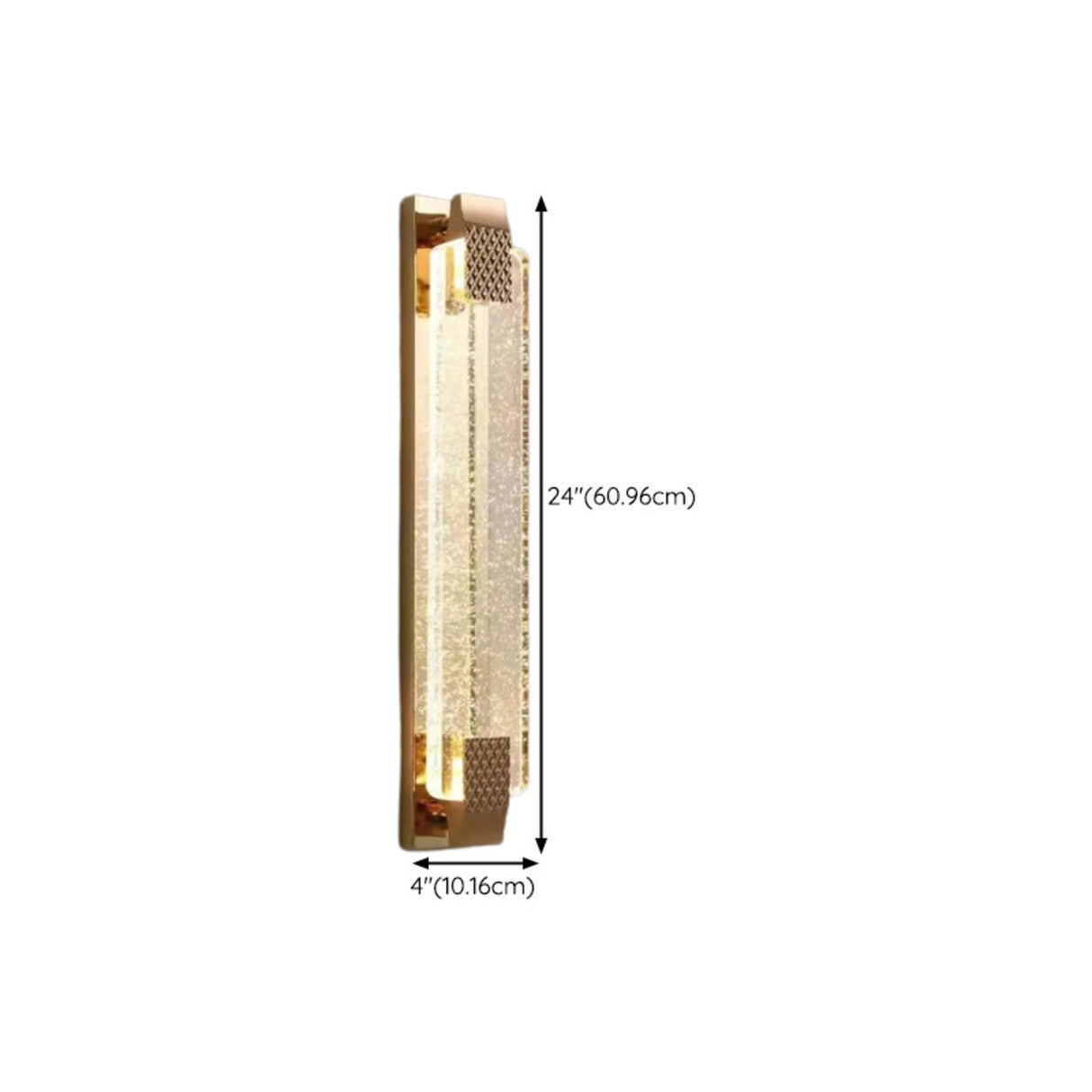 Luxury Geometric Crystal Panel Gold Wall Sconce Image - 21