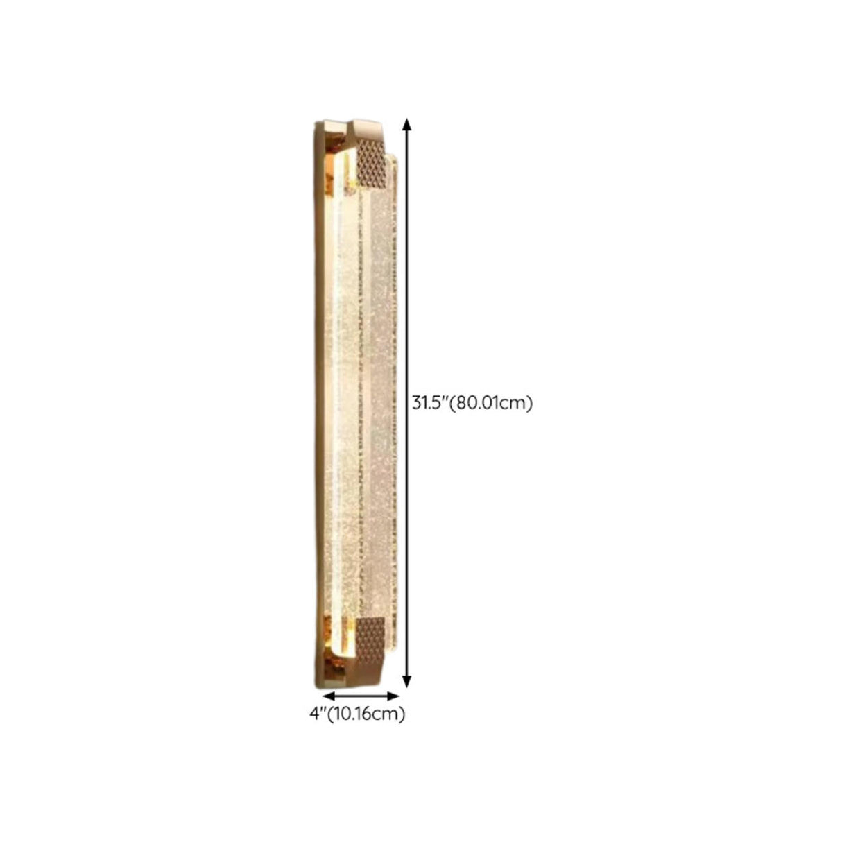 Luxury Geometric Crystal Panel Gold Wall Sconce Image - 22