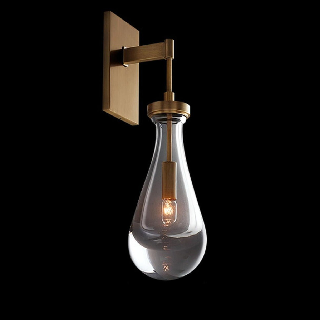 Luxury Geometric Gold Rock Crystal Wall Sconce Image - 7