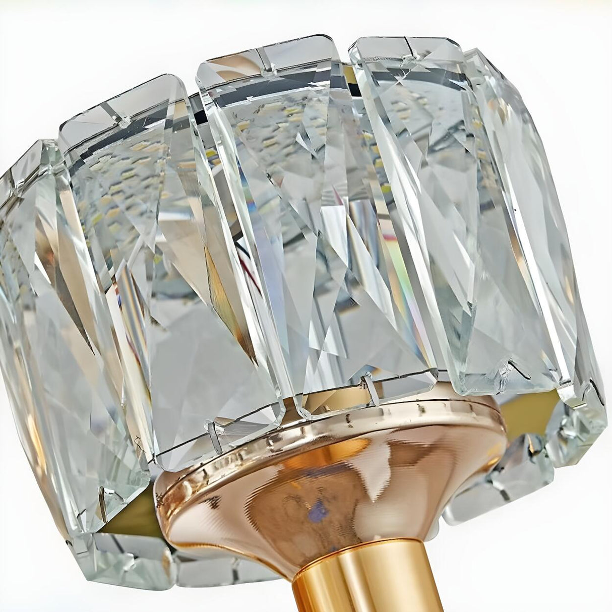 Luxury Gold Crystal 4 Blade Chandelier Fan with Light Image - 8