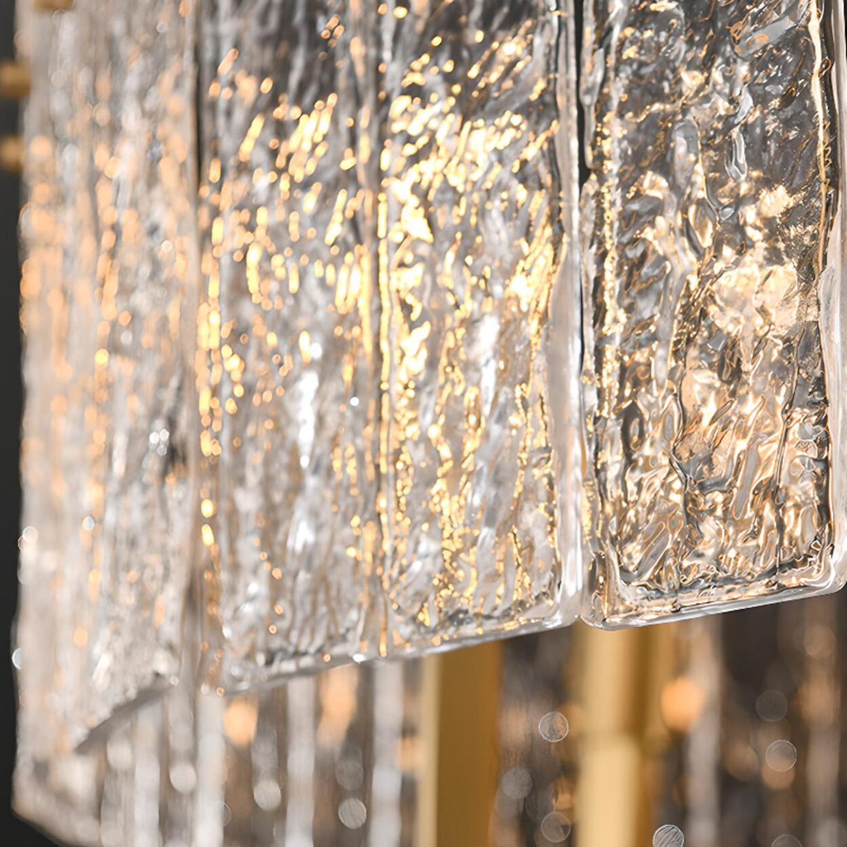 Luxury Gold Crystal Drum Pendant Chandelier Image - 8