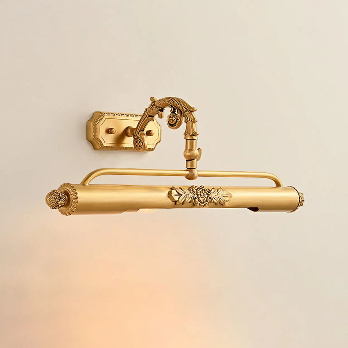 Luxury Gold Floral Carved Adjustable Vanity Light Image - 6